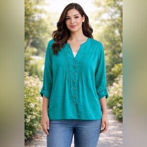 NEW Studio Works Green Women's Blouse